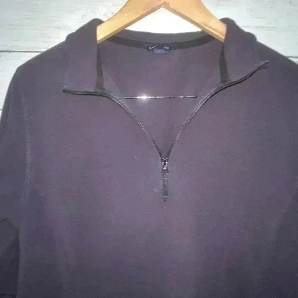 Lands’End Soft Navy Blue 1/4 Zip Up Pullover Sweater - Picture 3 of 5